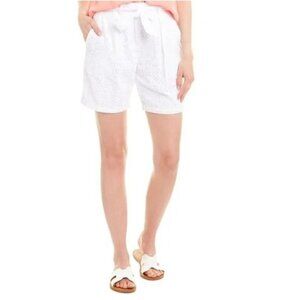 Nanette Lepore High Rise Belted Eyelet Shorts